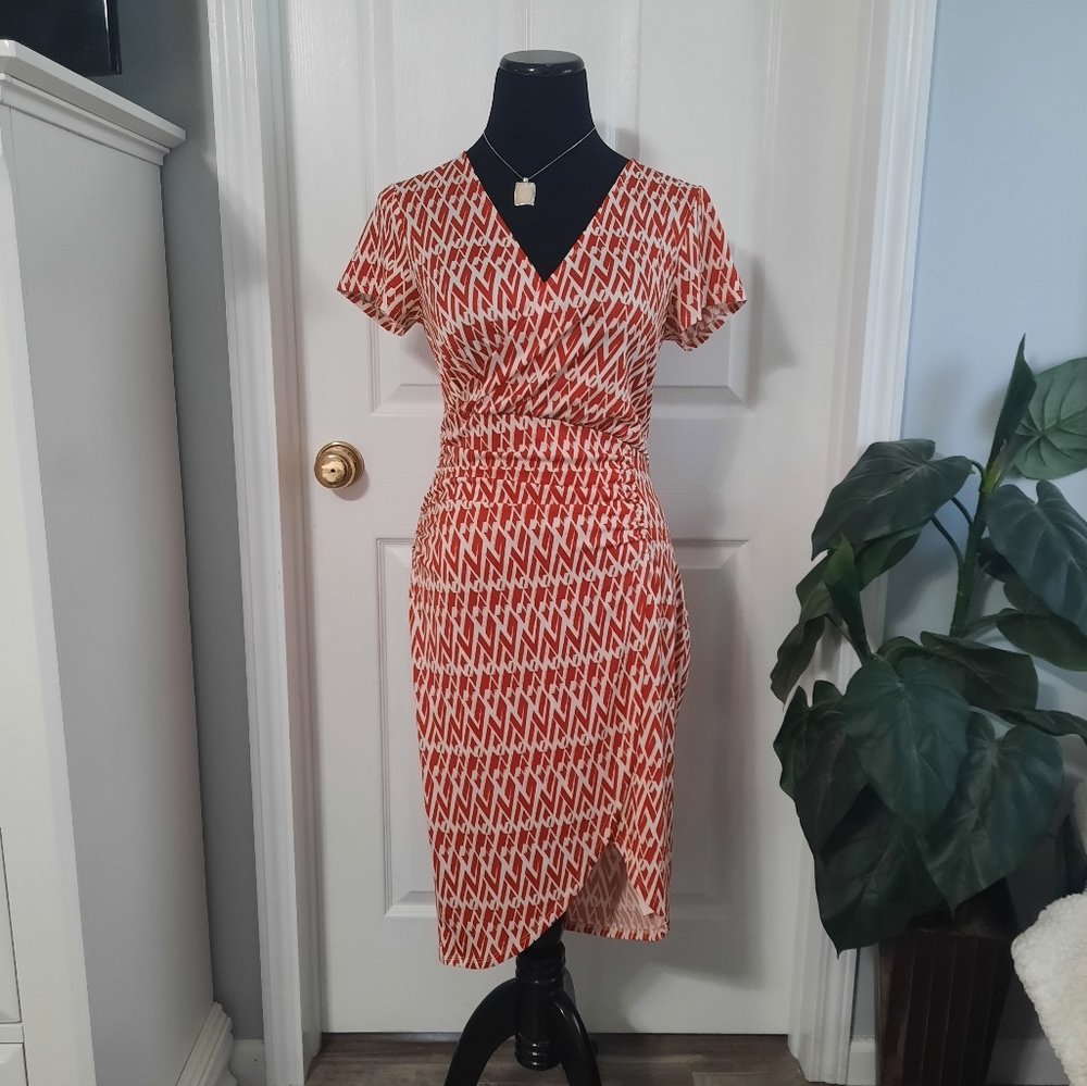 3/$5  Casual dress. Faux wrap.